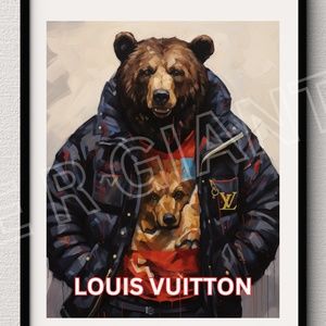 LOUIS VUITTON ART POPPA BEAR PRINT 11X14 BY THE DENARDAI